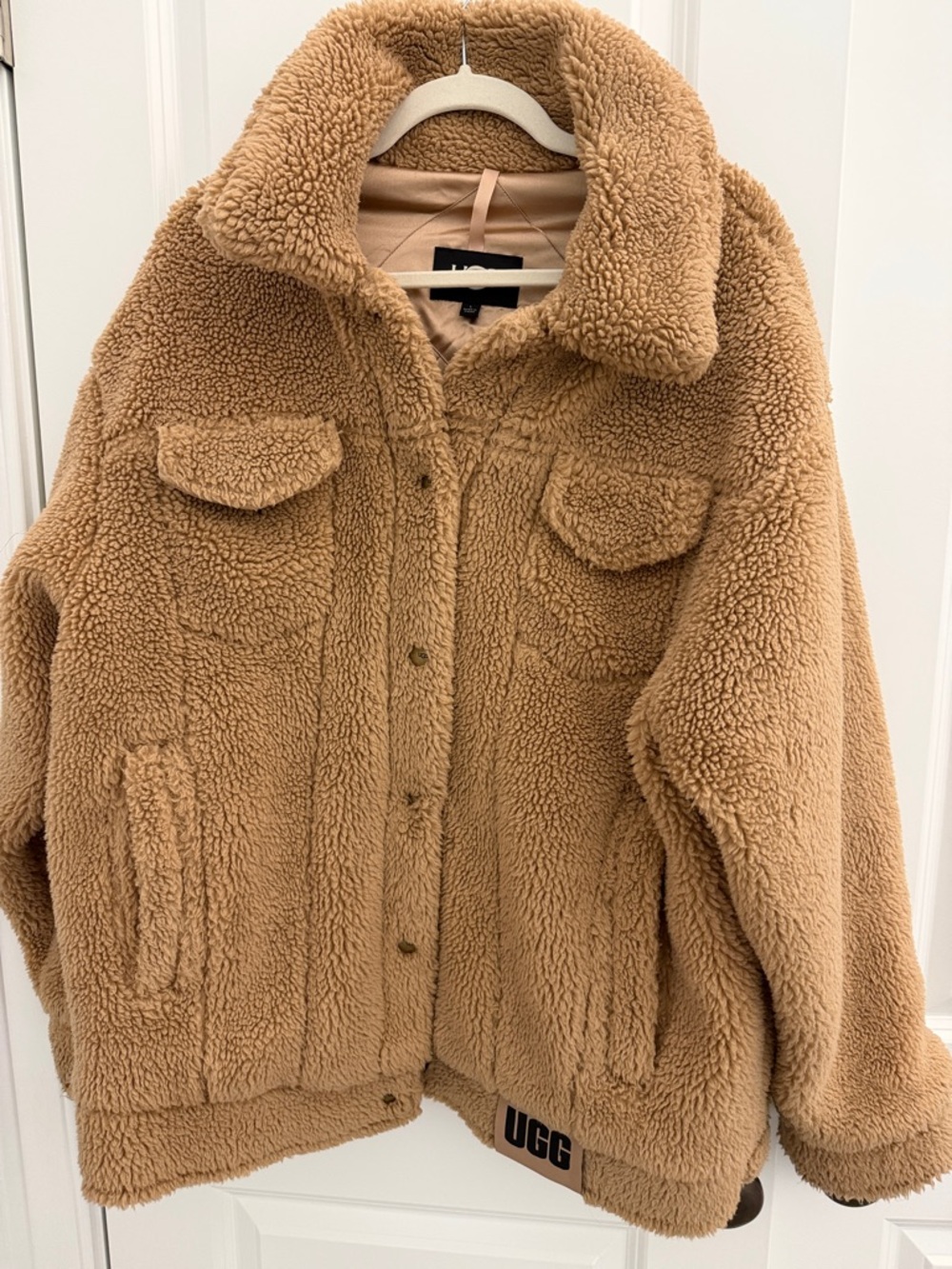 UGG Women's Tan Teddy Sherpa Jacket